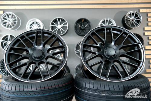 Ratlankis R19x8  5X112  ET  45  66.6  B1268  Black Half Matt+Polished Lip (BLHMPL)  For MER  (Z4)  (Rear+Front)