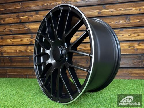 Ratlankis R19x8  5X112  ET  45  66.6  B1268  Black Half Matt+Polished Lip (BLHMPL)  For MER  (Z4+Z3+Z2)  (Rear+Front)