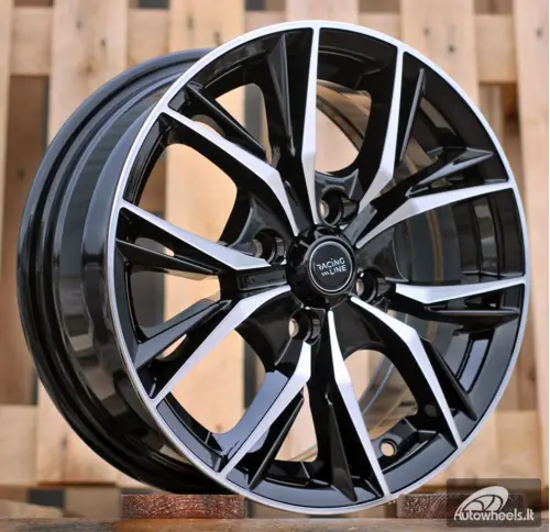 Ratlankis R14x6  4X100  ET  40  60.1  B5400  Black Polished (MB)  For RACIN  (K4)