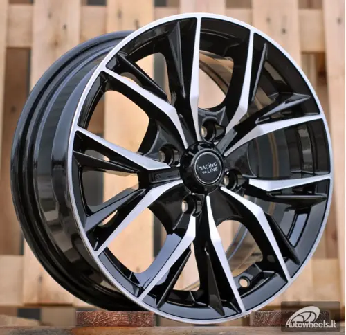 Ratlankis R14x6  4X100  ET  40  60.1  B5400  Black Polished (MB)  For RACIN  (R)