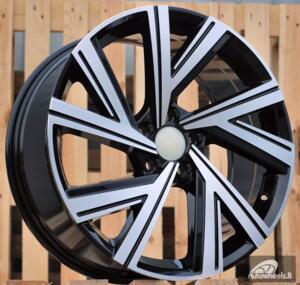 Ratlankis R17x7.5  5X100  ET  45  57.1  B5805  Black Polished (MB)  For VW  (L2)