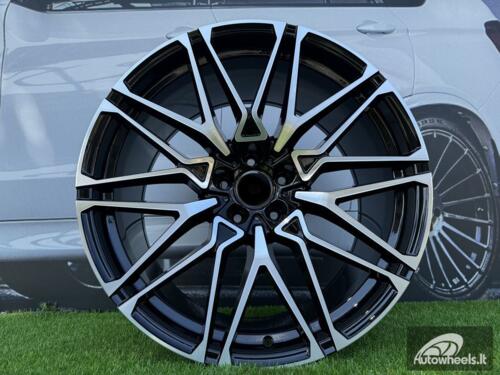 Ratlankis R21x10  5X120  ET  40  74.1  B5771  Black Polished (MB)  For BMW  (P2)  (Rear+Front)