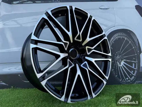 Ratlankis R21x10  5X120  ET  40  74.1  B5771  Black Polished (MB)  For BMW  (P2)  (Rear+Front)