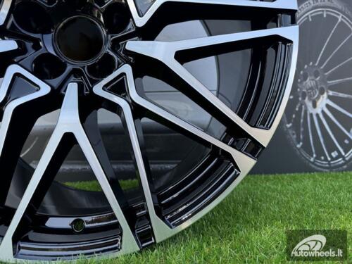 Ratlankis R21x10  5X120  ET  40  74.1  B5771  Black Polished (MB)  For BMW  (P2)  (Rear+Front)