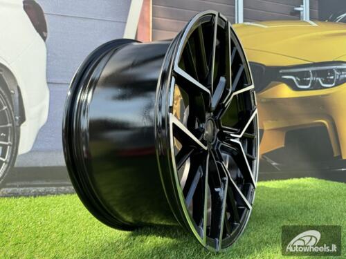 Ratlankis R19x8  5X112  ET  27  66.6  A5602  (B1906)  Black Polished (MB)  For BMW  (Z2)  (Rear+Front)