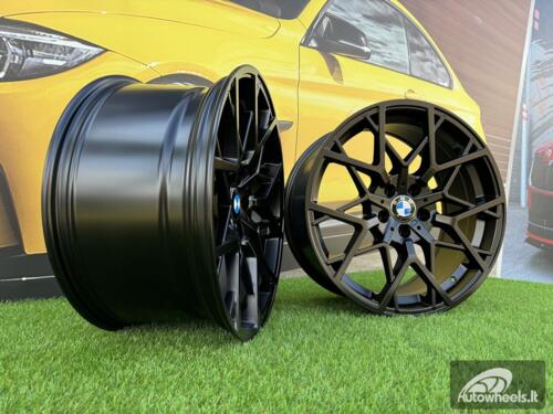 Ratlankis R18x9  5X120  ET  38  72.6  B1383  Black Half Matt (BLHM)  For BMW  (P1)  (Rear+Front)