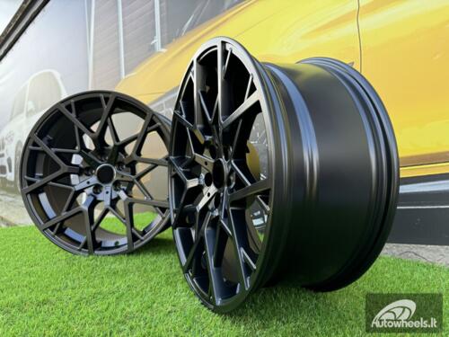 Ratlankis R18x8  5X120  ET  34  72.6  B1383  Black Half Matt (BLHM)  For BMW  (Z2)  (Rear+Front)