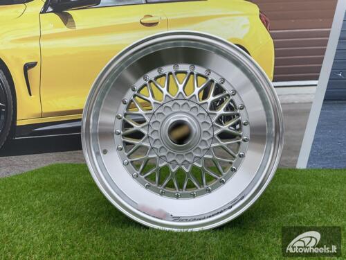 Ratlankis BBS RS Slant Lip Style 16X7.5J 4X100/4X108 ET18 73.1 Silver with polished lip and chrome rivets (BMW E30, VW Golf/Jetta, AUDI 80/90/200/Coupe, Ford Escort)