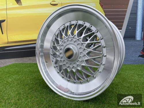 Ratlankis BBS RS Slant Lip Style 16X7.5J 4X100/4X108 ET18 73.1 Silver with polished lip and chrome rivets (BMW E30, VW Golf/Jetta, AUDI 80/90/200/Coupe, Ford Escort)