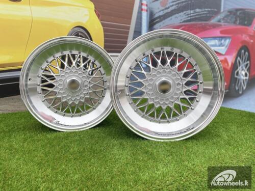 Ratlankis BBS RS Slant Lip Style 18X8.5J 5X112/5X120 ET28 74.1 Silver with polished lip and chrome rivets (Audi A4/A6, VW Golf/Jetta, Mercedes E/S/SL/CL, BMW 3-5-6-8 E46/E90/E39/E60) $