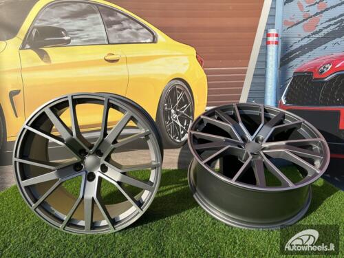 Ratlankis Audi Brimek S Line style 22X9.5J 5X112 ET26 66.5 Grey half matt with Diamond Cut (Audi Q7/Q5, Volkswagen Touareg)