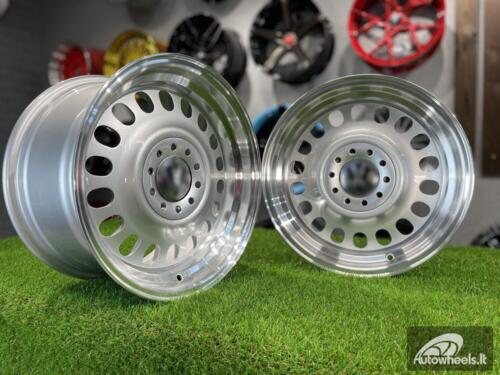 Ratlankis VW Classic Steel Design15X8J 4X100/5X100 ET25 73.1 Silver with Diamond Cut lip ( BMW E30, VW Golf/Jetta, AUDI 80/Coupe/A3, Mazda MX )