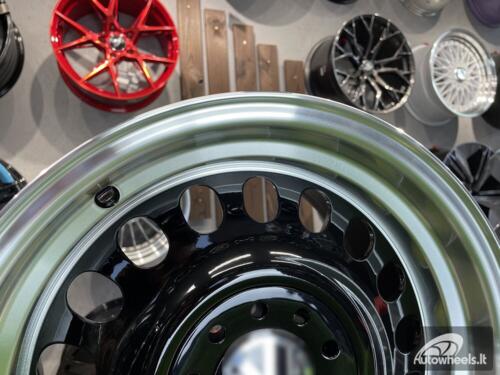 Ratlankis VW Classic Steel Design R15X8J 4X100/5X100 ET25 73.1 Black with Diamond Cut lip ( BMW E30, VW Golf/Jetta, AUDI 80/Coupe/A3, Mazda MX )