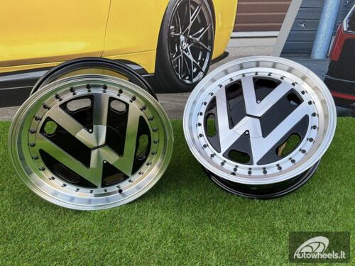 Ratlankis VW Classic style 16X7J 4X100/5X100 ET30 57.1 Black with Diamond Cut face and lip ( BMW E30, VW Golf/Jetta, AUDI 80/Coupe/A3, Mazda MX )