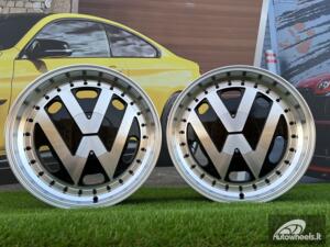 Ratlankis VW Classic style 16X7J 4X100/5X100 ET30 57.1 Black with Diamond Cut face and lip ( BMW E30, VW Golf/Jetta, AUDI 80/Coupe/A3, Mazda MX )