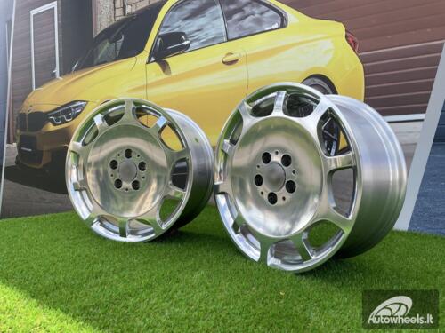 Ratlankis 10Holes Maybach Monoblock style 20X8.5J 5X112 ET36 66.5 Silver Full polished (Audi A4/A6, Mercedes - Benz C/E/S)
