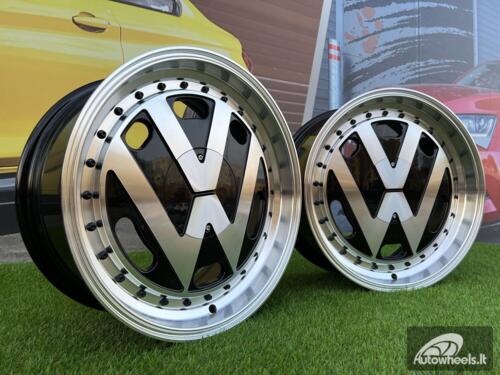 Ratlankis VW Classic style 17X7.5J 5X112 ET30 57.1 Black with Diamond Cut face and lip (Volkswagen, Audi, Mercedes - Benz, Seat, Skoda, Cupra)