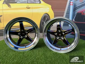 Ratlankis Lenso Project D1SF Style 18X9.5J 5X114.3 ET22 73.1 Black with Diamond Cut lip (Honda, Kia, Hyundai, Mazda, Nissan, Mitsubishi, Toyota)