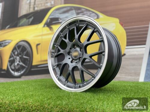 Ratlankis BBS RS-GT Styling 18X8J 5X108 ET38 73.1 Grey with Diamond Cut lip (Volvo V40/S40/V50/V60/S60/V70/V90/S90, Citroen, Peugeot,  Ford, Dodge, Jaguar)