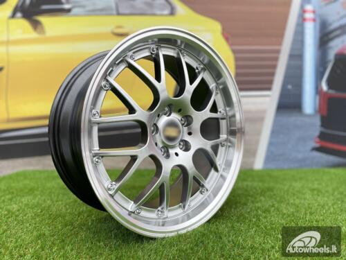 Ratlankis BBS RS-GT Styling 18X8J 5X112 ET38 66.6 Hyper Silver with Diamond Cut lip