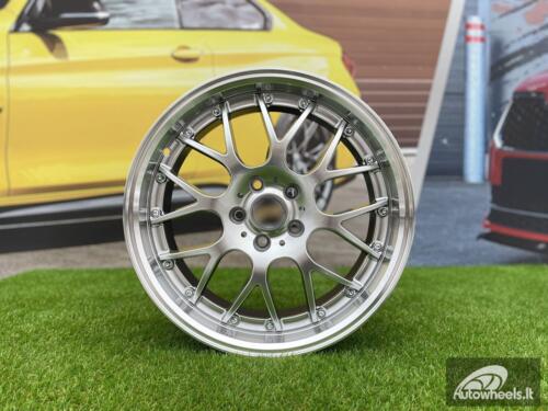 Ratlankis BBS RS-GT Styling 18X8J 5X112 ET38 66.6 Hyper Silver with Diamond Cut lip