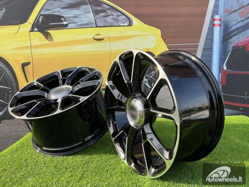 Ratlankis Forged Aston Martin DBX and DBX 707 style 23X10J 5X128 ET40 75.1 Gloss black with Diamond Cut Face