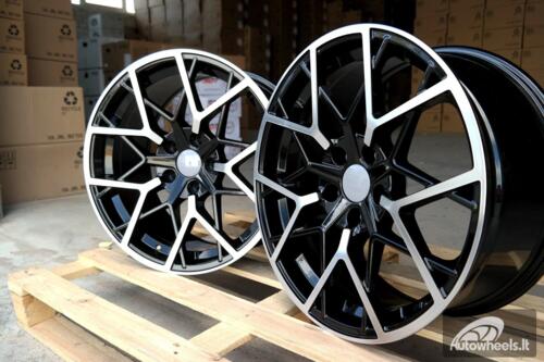 Ratlankis R18x8  5X120  ET  34  72.6  B1383  Black Polished (MB)  For BMW  (Z2)  ()