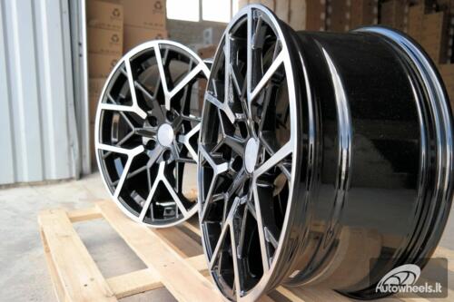 Ratlankis R18x8  5X120  ET  34  72.6  B1383  Black Polished (MB)  For BMW  (Z2)  ()