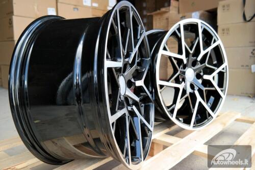 Ratlankis R18x8  5X120  ET  34  72.6  B1383  Black Polished (MB)  For BMW  (Z2)  ()