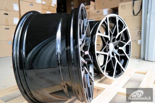 Ratlankis R18x8  5X120  ET  34  72.6  B1383  Black Polished (MB)  For BMW  (Z2)  ()