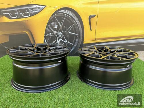 Ratlankis R19x9.5  5X112  ET  37  66.6  B1383  Black Half Matt (BLHM)  For BMW  (P+Z1+Z3+Z2)  (Rear+Front)