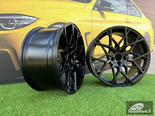 Ratlankis R19x8.5  5X112  ET  26  66.6  B1383  Black Half Matt (BLHM)  For BMW  (Z3)  (Rear+Front)