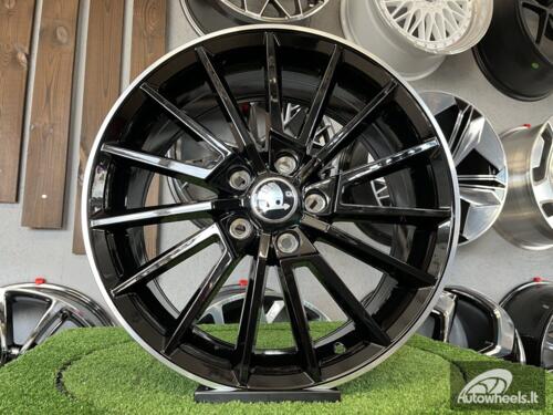 Ratlankis R18x8  5X112  ET  42  57.1  B5969  (IN0374)  Black+Polished Lip (BLPL)  For SKODA  (K7)