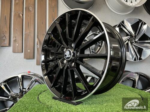 Ratlankis R18x8  5X112  ET  42  57.1  B5969  (IN0374)  Black+Polished Lip (BLPL)  For SKODA  (K7)