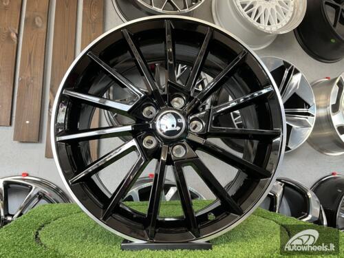 Ratlankis R18x8  5X112  ET  42  57.1  B5969  (IN0374)  Black+Polished Lip (BLPL)  For SKODA  (Z5)