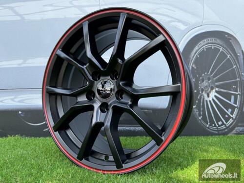 Ratlankis R17x7  5X108  ET  38  67.1  B5253  Black Half Matt+Red Lip (BLHMRL)  For RACIN  (P)