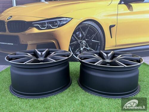 Ratlankis Gama R22X9.5J 5X112 ET37 66.6 Black matt with face polished (Fit for BMW X5, X6)