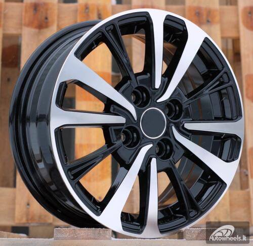 Ratlankis R14x5.5  4X100  ET  40  60.1  B1846  Black Polished (MB)  For TOYOT  (Z1)