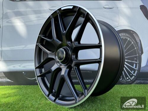 Ratlankis R22x10  5X130  ET  36  84.1  B5318  (IN7040)  Black Half Matt+Polished Lip (BLHMPL)  For MER  (P1)