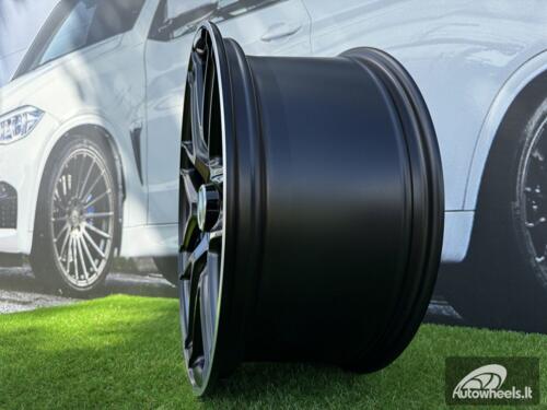 Ratlankis R22x10  5X130  ET  36  84.1  B5318  (IN7040)  Black Half Matt+Polished Lip (BLHMPL)  For MER  (P1)