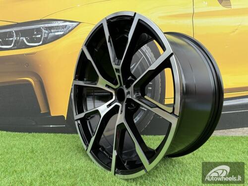 Ratlankis R19x8  5X112  ET  27  66.6  B5601  Black Polished (MB)  For BMW  (P2)  (Rear+Front)