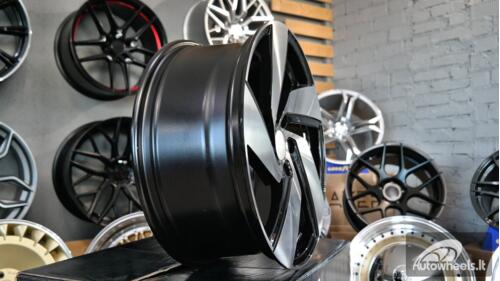 Ratlankis R18x7.5  5X112  ET  51  57.1  B5773  (XFE449)  Black Polished (MB)  For VW  (K4)  ()