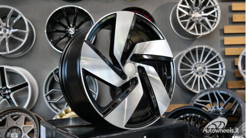 Ratlankis R18x7.5  5X112  ET  51  57.1  B5773  (XFE449)  Black Polished (MB)  For VW  (K4)  ()