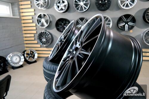 Ratlankis R18x9  5X112  ET  50  66.6  A1020  (SSA05)  Black Half Matt+Polished Lip (BLHMPL)  For MER  (P)  (Rear+Front)