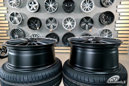 Ratlankis R18x9  5X112  ET  50  66.6  A1020  (SSA05)  Black Half Matt+Polished Lip (BLHMPL)  For MER  (P)  (Rear+Front)