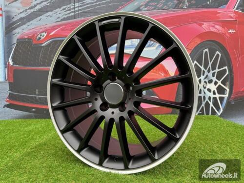 Ratlankis R18x9  5X112  ET  50  66.6  A1020  (SSA05)  Black Half Matt+Polished Lip (BLHMPL)  For MER  (P)  (Rear+Front)
