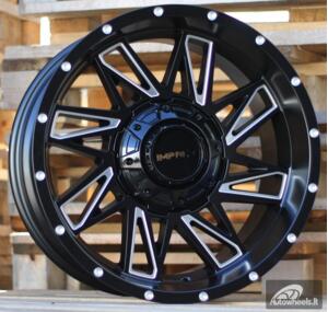 Ratlankis R18x9  10X139/150  ET  M12  110.1  B1544  Black Matt+Polished Lip (BMPL)  For 4X4  (K7)