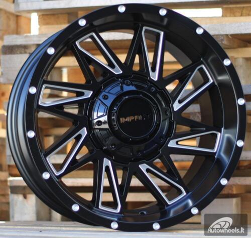 Ratlankis R18x9  10X120/127  ET  M12  78.1  B1544  Black Matt+Polished Lip (BMPL)  For 4X4  (K7)