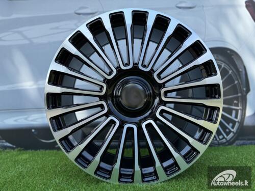 Ratlankis R21x9.5  5X112  ET  46  66.6  B1365  Black Polished (MB)  For MER  (P)  (MANSORY)