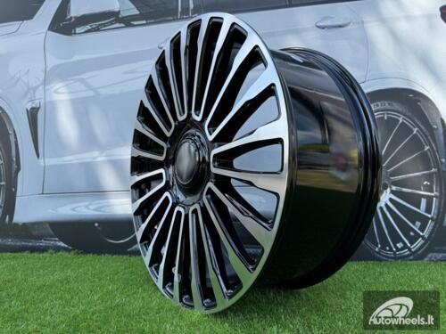 Ratlankis R21x9.5  5X112  ET  46  66.6  B1365  Black Polished (MB)  For MER  (P)  (MANSORY)